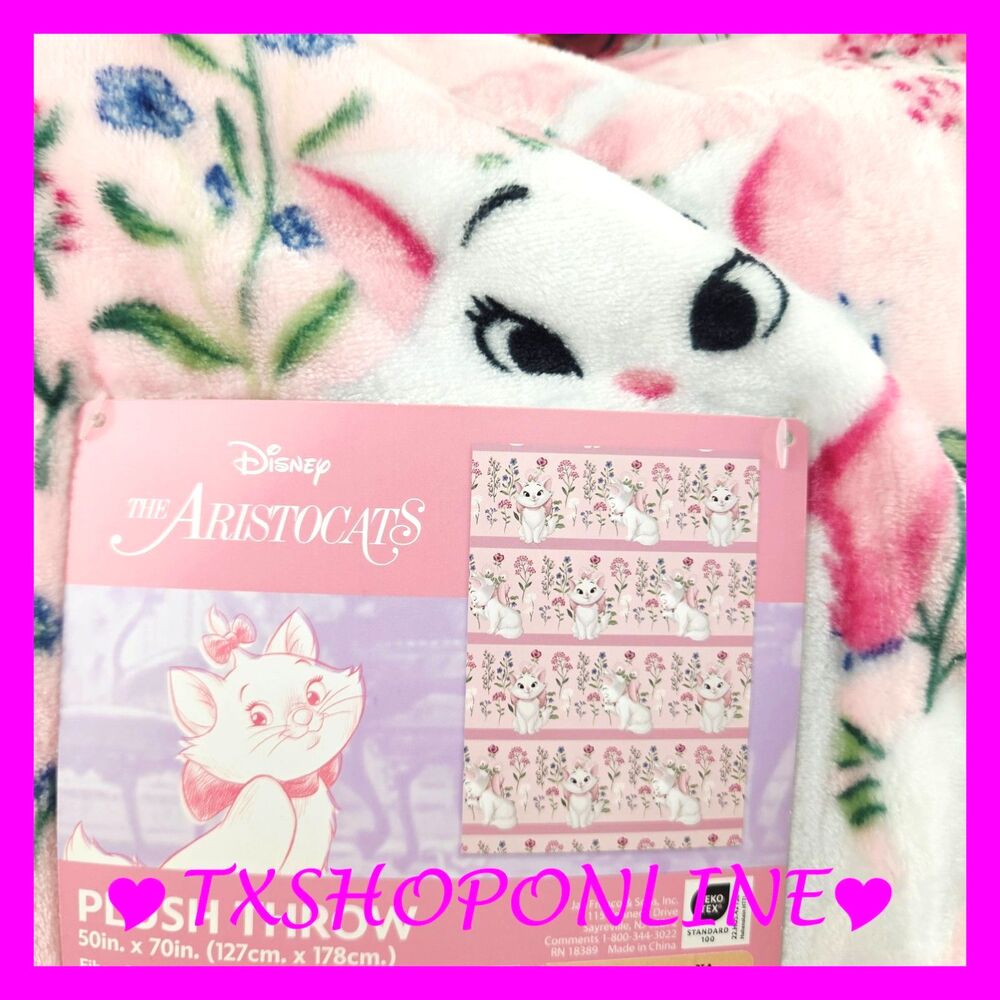 💗🌙Disney Marie The Aristocats Plush Throw Blanket💗🌙 NWT